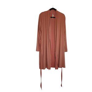 Athleta Women's Wind Down Sleep Robe Pink Waffle Knit Size Large